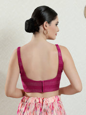 Round Neck Thread Sequence Blouse