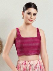 Round Neck Thread Sequence Blouse