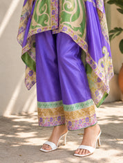 Violet Base Printed Kaftan Kurta Co-ord Set