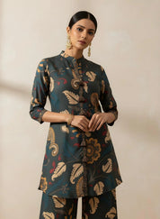 Moss Green Tassel Detailed Co-ord Set in Muslin