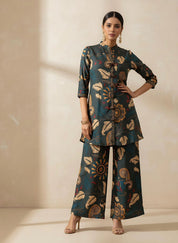 Moss Green Tassel Detailed Co-ord Set in Muslin