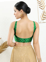 Signature Round Neck Butti Sleeveless Blouse