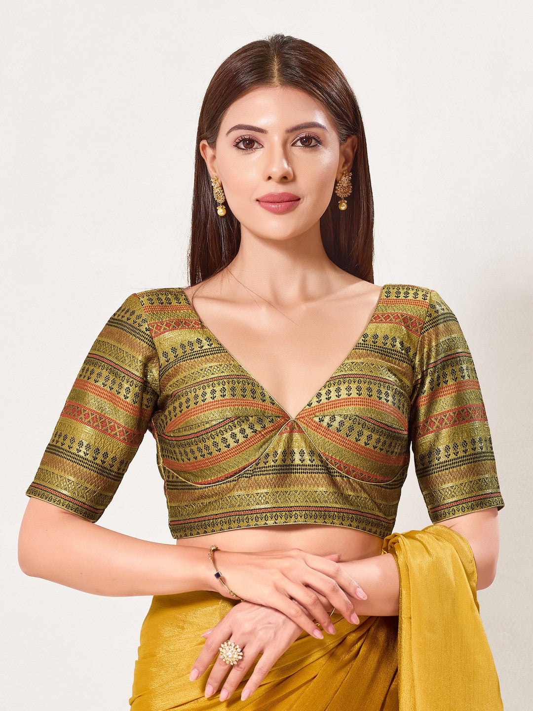 Brocade Karori Cut Multi Blouse