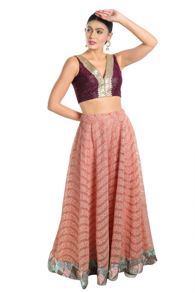 Sequence Lace Sleeveless Blouse