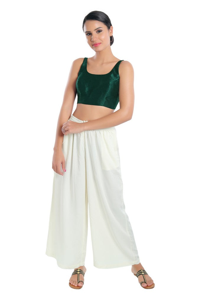 Dupion Silk Round Neck Sleeveless Blouse