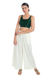 Dupion Silk Round Neck Sleeveless Blouse