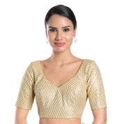 Sequence Zig Zag Lines Embroidery Paan Neck Bvlouse