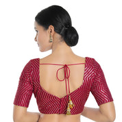 Sequence Zig Zag Lines Embroidery Paan Neck Bvlouse