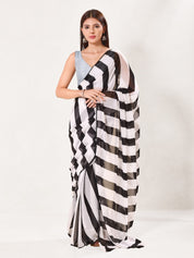Vamas V Neck Yoke Solid Sleeveless Blouse
