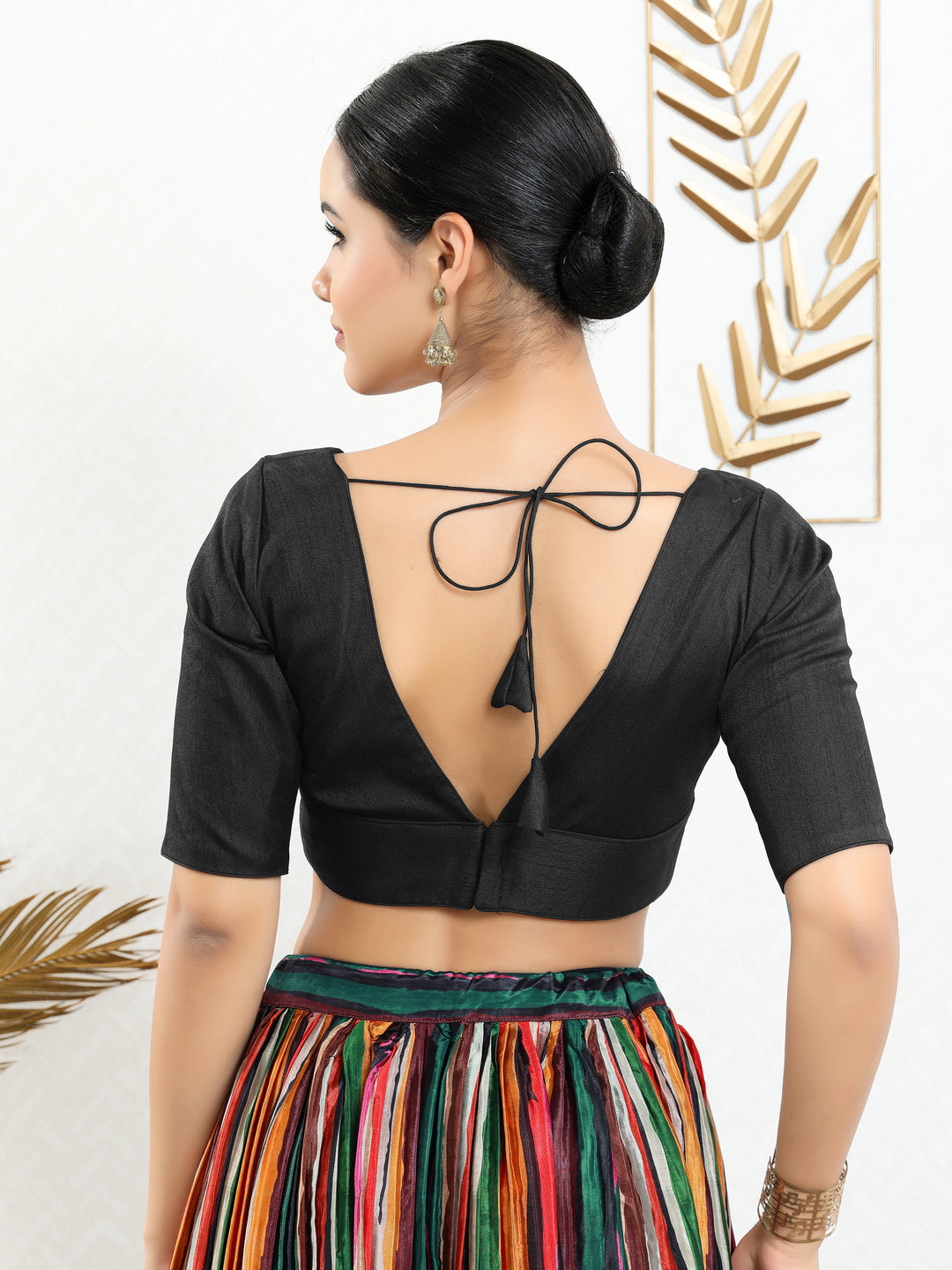 Vamas Iconic V Neck Silk Blouse
