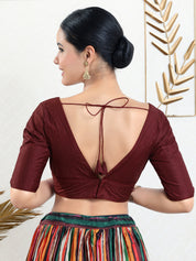 Vamas Iconic V Neck Silk Blouse