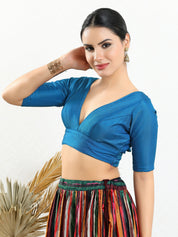 Vamas Iconic V Neck Silk Blouse