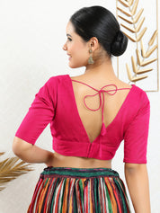 Vamas Iconic V Neck Silk Blouse