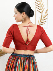 Vamas Iconic V Neck Silk Blouse