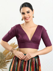 Vamas Iconic V Neck Silk Blouse