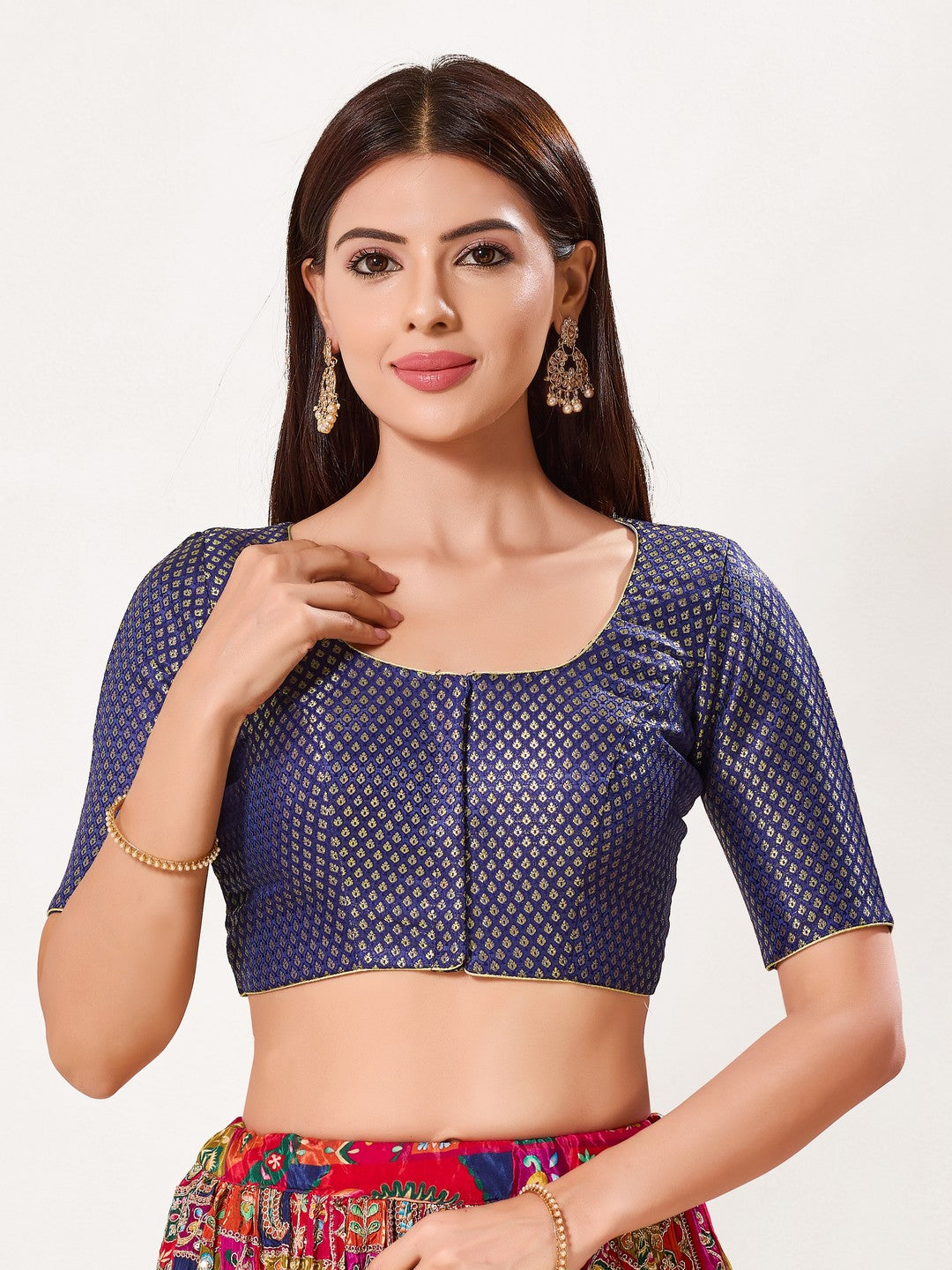 Gajji Silk Brocade Butti Allover Blouse