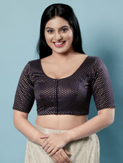 Brocade Paisley Butti Round Neck Blouse