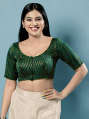 Brocade Paisley Butti Round Neck Blouse