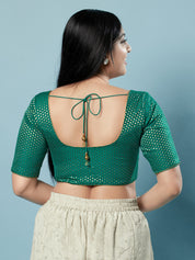 Brocade Paisley Butti Round Neck Blouse