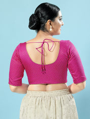 Brocade Paisley Butti Round Neck Blouse