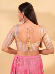 Armhole Cut Sequence Embroidery Elbow Blouse