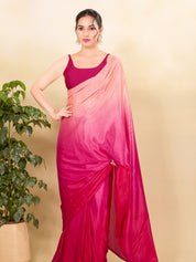 Vamas Tafetta Silk Round Neck Thin Strap Sleeveless Blouse