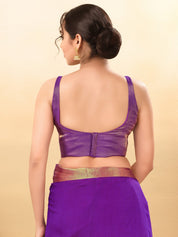 Vamas Shimmer Round Neck Thin Strap Blouse