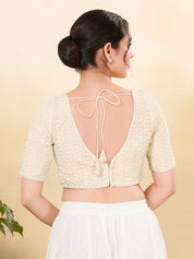 Offwhite Crocheo V Neck Blouse