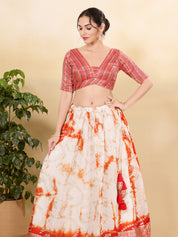 Multi Brocade Waist Yoke Cut Blouse