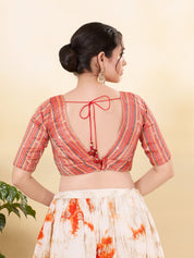 Multi Brocade Waist Yoke Cut Blouse