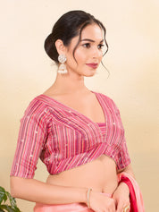 Multi Brocade Waist Yoke Cut Blouse
