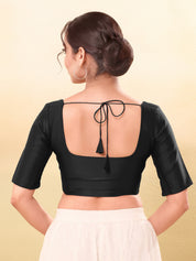 Vamas Flexible Side Stretch Comfort Fit Tafetta Silk Blouse