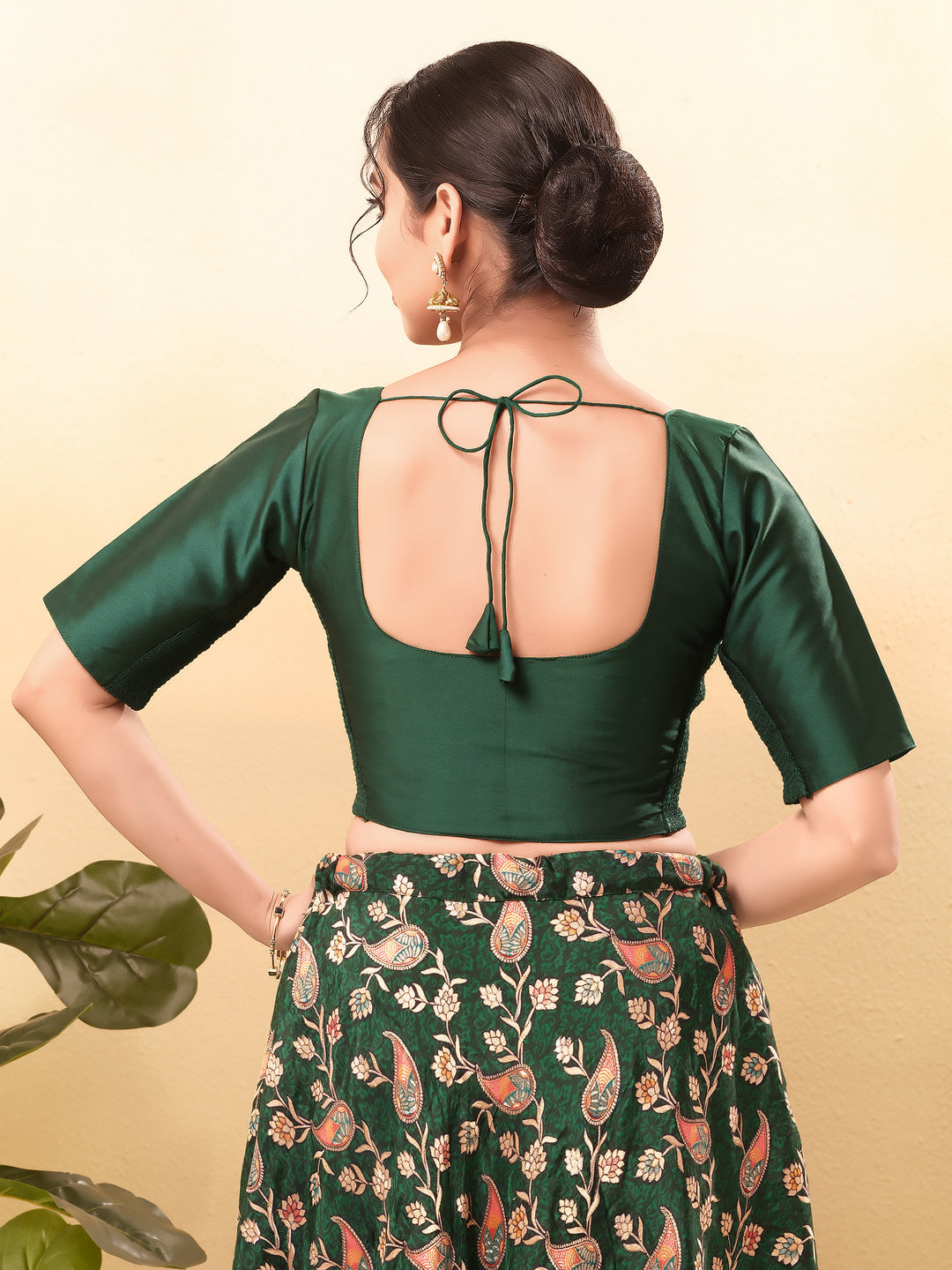 Vamas Flexible Side Stretch Comfort Fit Tafetta Silk Blouse
