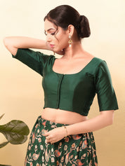 Vamas Flexible Side Stretch Comfort Fit Tafetta Silk Blouse