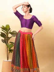 Vamas Flexible Side Stretch Comfort Fit Tafetta Silk Blouse