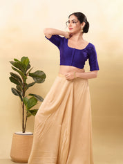 Vamas Flexible Side Stretch Comfort Fit Tafetta Silk Blouse