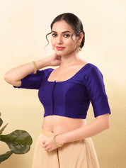 Vamas Flexible Side Stretch Comfort Fit Tafetta Silk Blouse