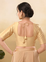 Vamas Flexible Side Stretch Comfort Fit Tafetta Silk Blouse