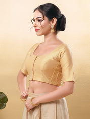 Vamas Flexible Side Stretch Comfort Fit Tafetta Silk Blouse