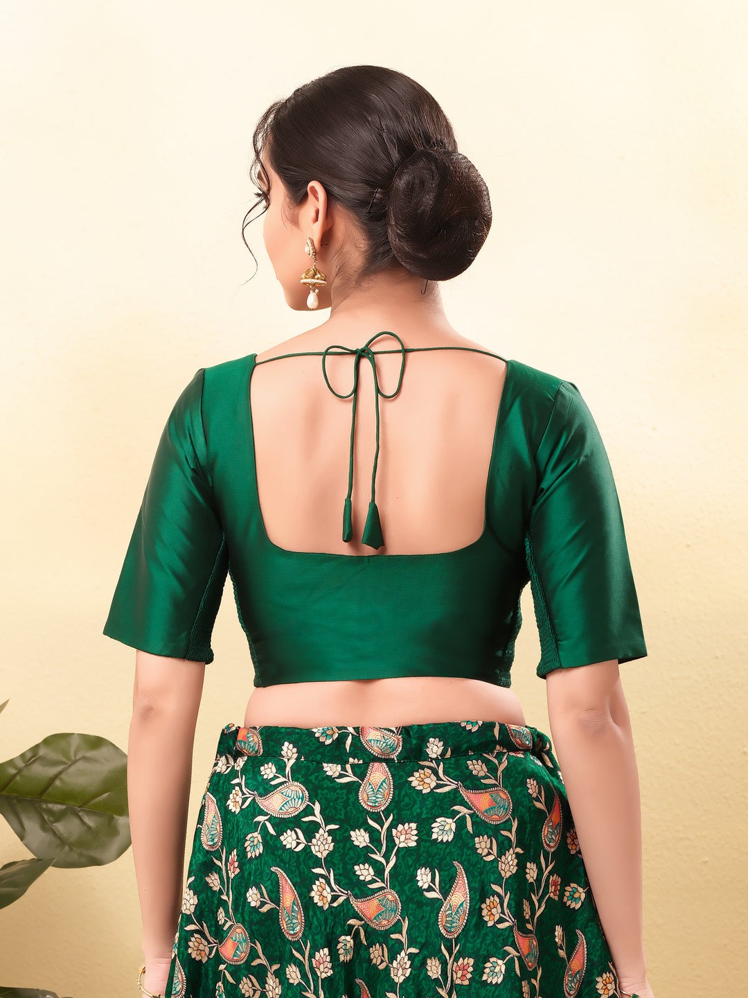 Vamas Flexible Side Stretch Comfort Fit Tafetta Silk Blouse