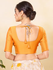 Vamas Flexible Side Stretch Comfort Fit Tafetta Silk Blouse