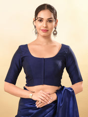 Vamas Flexible Side Stretch Comfort Fit Tafetta Silk Blouse