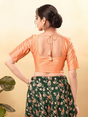 Vamas Flexible Side Stretch Comfort Fit Tafetta Silk Blouse