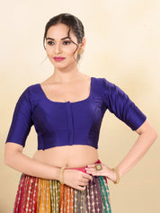 Vamas Flexible Side Stretch Comfort Fit Tafetta Silk Blouse
