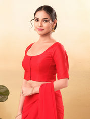 Vamas Flexible Side Stretch Comfort Fit Tafetta Silk Blouse