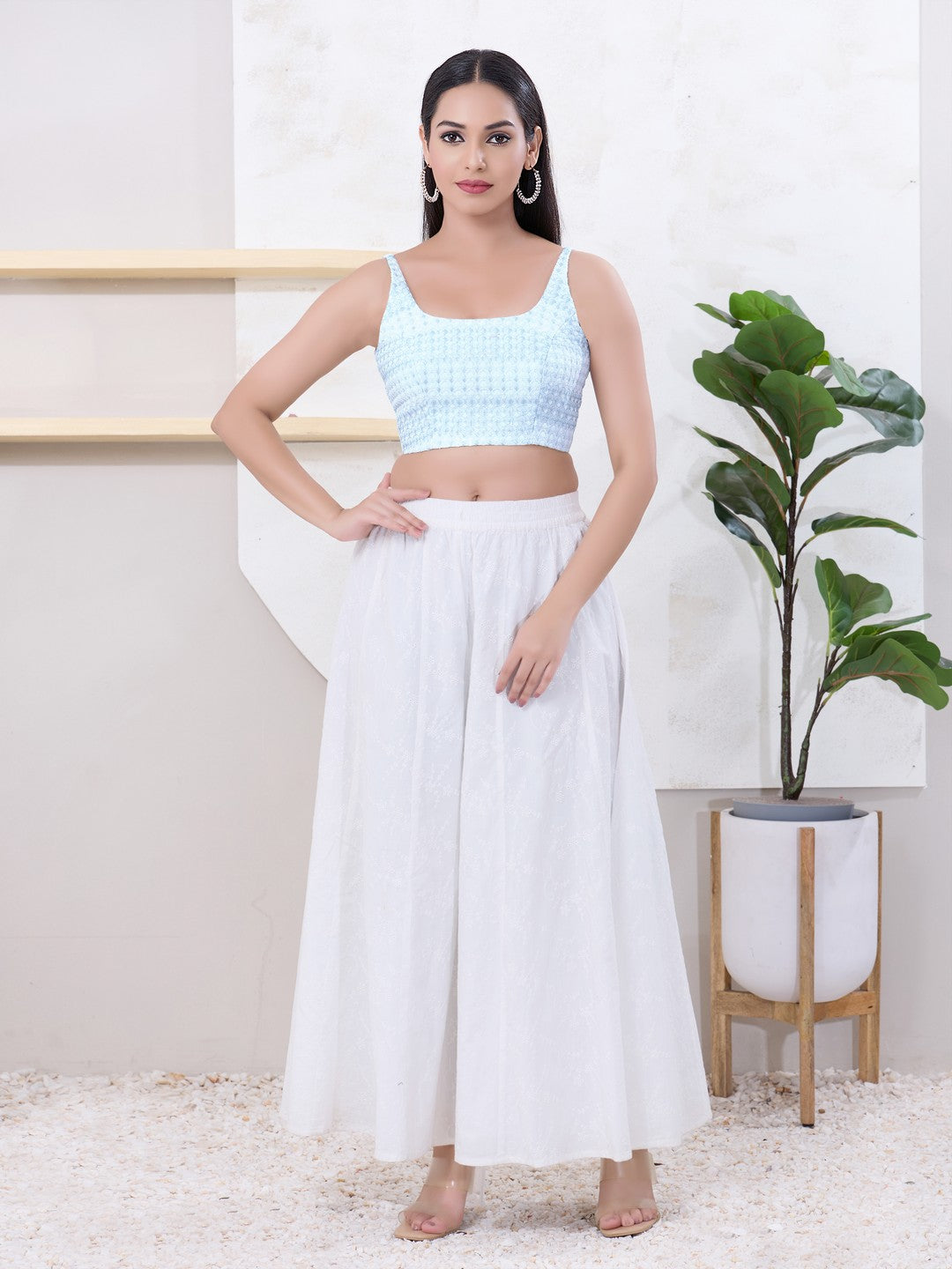 Shifli Round Neck Sleeveless Blouse