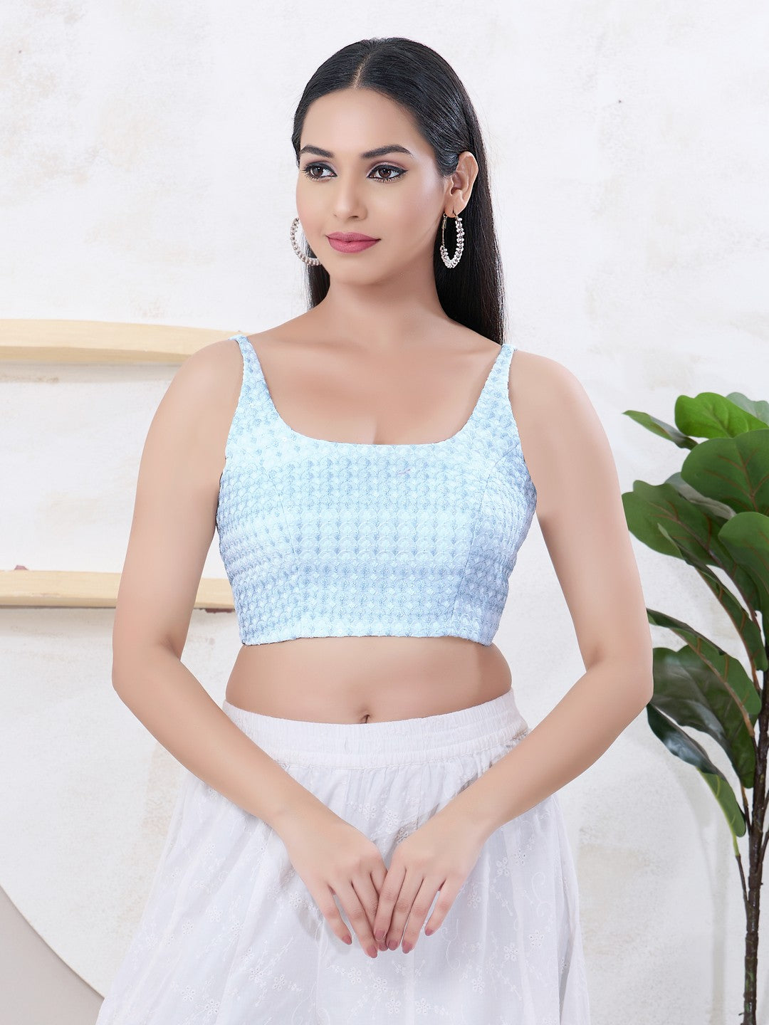 Shifli Round Neck Sleeveless Blouse