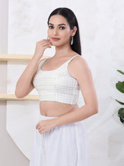 Shifli Round Neck Sleeveless Blouse