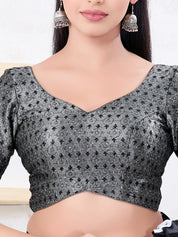 Metallic Tissue Sequence Embroidery Blouse