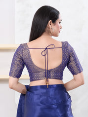 Metallic Tissue Sequence Embroidery Blouse